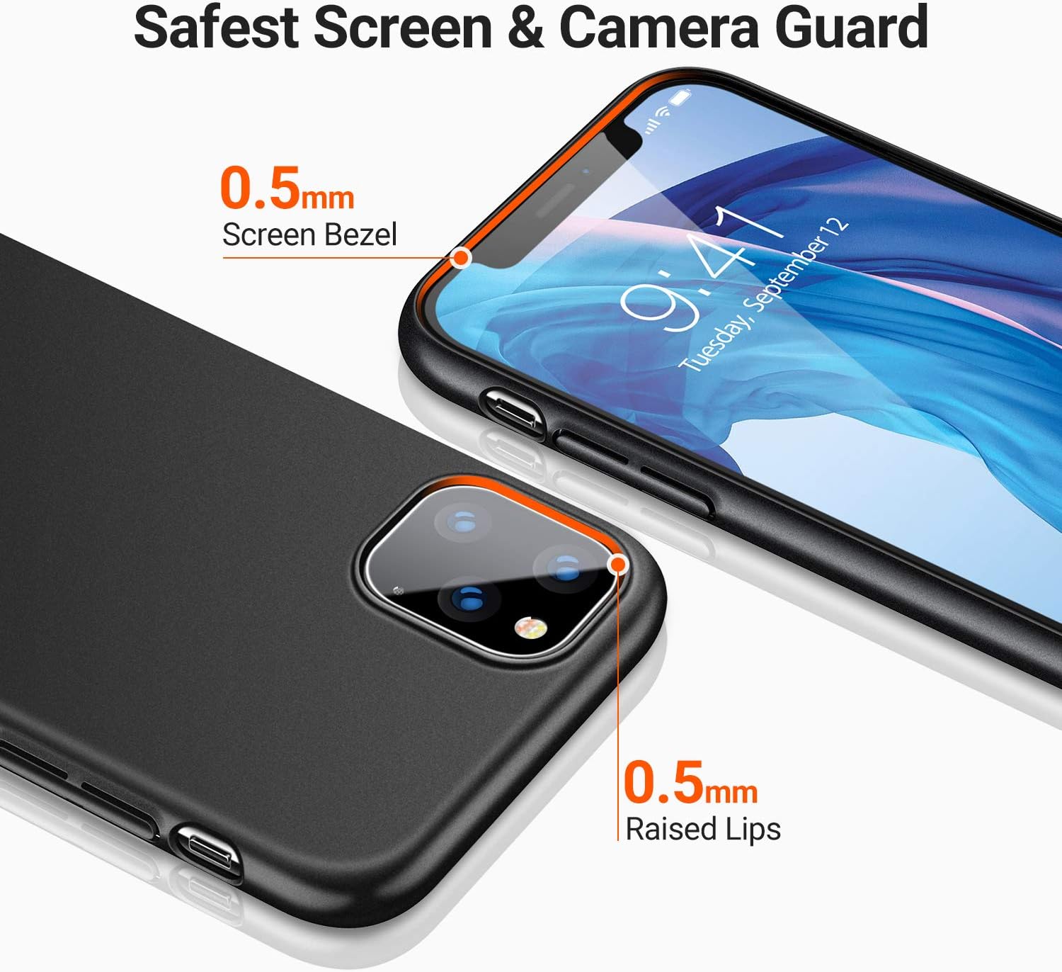 TORRAS 𝗨𝗽𝗴𝗿𝗮𝗱𝗲𝗱 Slim Fit Compatible for iPhone 11 Pro Max Case, [Thin as No Case on] [Silky Smooth Touch] Matte Finish Grip Hard Plastic Phone Cover Case for iPhone 11 Pro Max Cases, Black