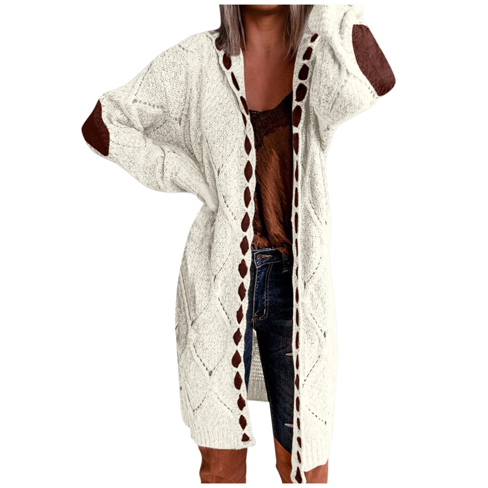 Strickjacke Damen Sommer, Cardigan Damen Lang, Strickjacken Für Damen Langarm Sommerjacke Leicht Dünne Jacke Frühling, Basic Regular Fit Vorne Offen Sommerstrickjacke Damen Leicht Longstrickjacke