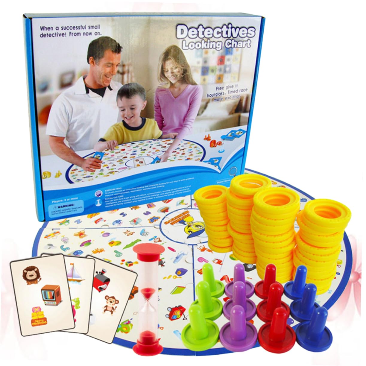 STOBOK Interaktives Lernspielzeug für Kinder und Kleinkinder – Detektiv Suchdiagramm aus Kunststoff mit Eltern Kind Interaktion für Gehirntraining und Gesellschaftsspiele