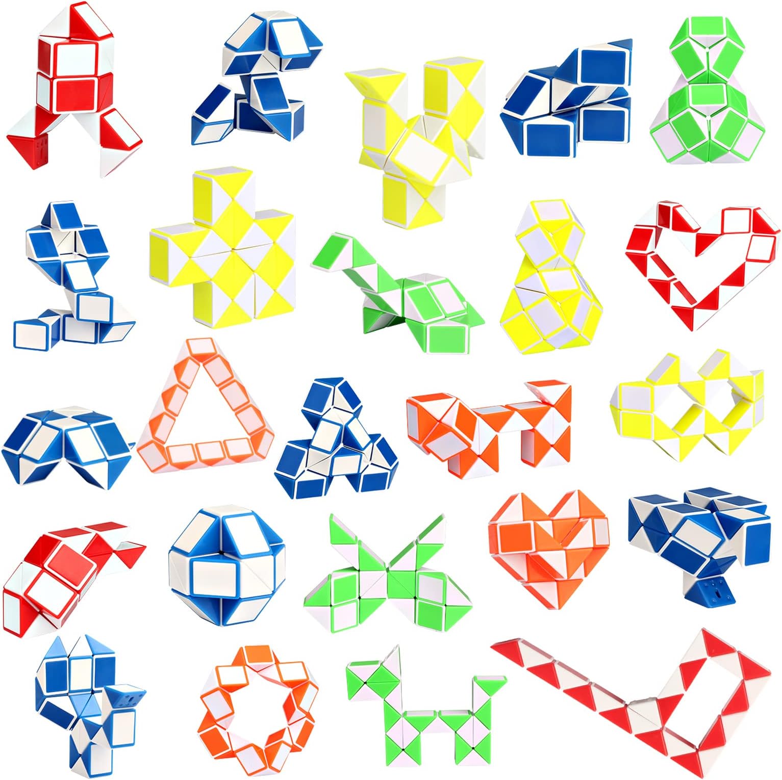 - Ganowo 24 Pack Fidget Snake Cube, Mini Twist Puzzle Party Bag Fillers Bulk Toys for Kids Teens Birthday Stocking Stuffers Party Favors Supplies Goodie Bags Fillers, Random Colors