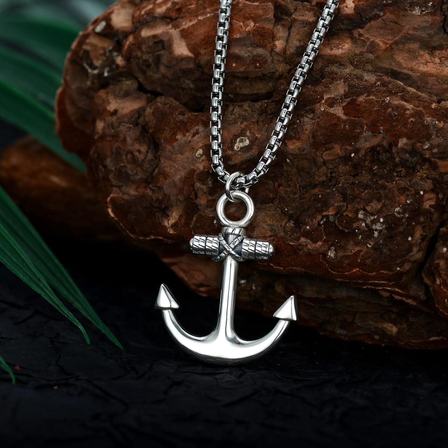 Anchor Necklace 925 Sterling Silver Navy Necklace Nautical Anchor Pendant Jewelry Gifts for Men, w/Stainless Steel Chain 22+2 Inch - Image 5