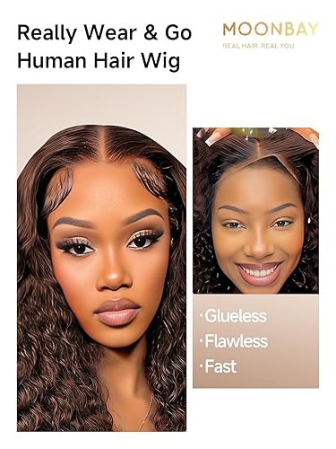 Miniatura 7 de Peluca de cabello humano rizado con encaje frontal, peluca de cierre de onda profunda, pelucas de encaje frontal de 4 x 4 para mujeres negras,