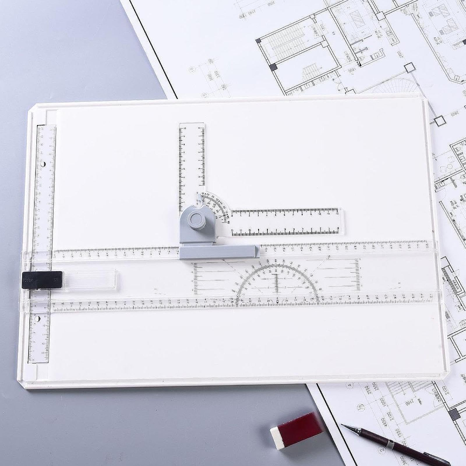 Tragbares A3-Zeichenbrett, architektonisches Grafikdesign-Werkzeug, ideales Zubehör für Designer und Ingenieure, leichte und vielseitige Skizzierausrüstung