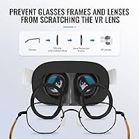 Vista 4 de Hibloks Glasses Spacer for Meta/Oculus Quest 3, Prevent Myopia Glasses and VR Lenses from Scratching Each Other. VR Lens Protection Accessories with
