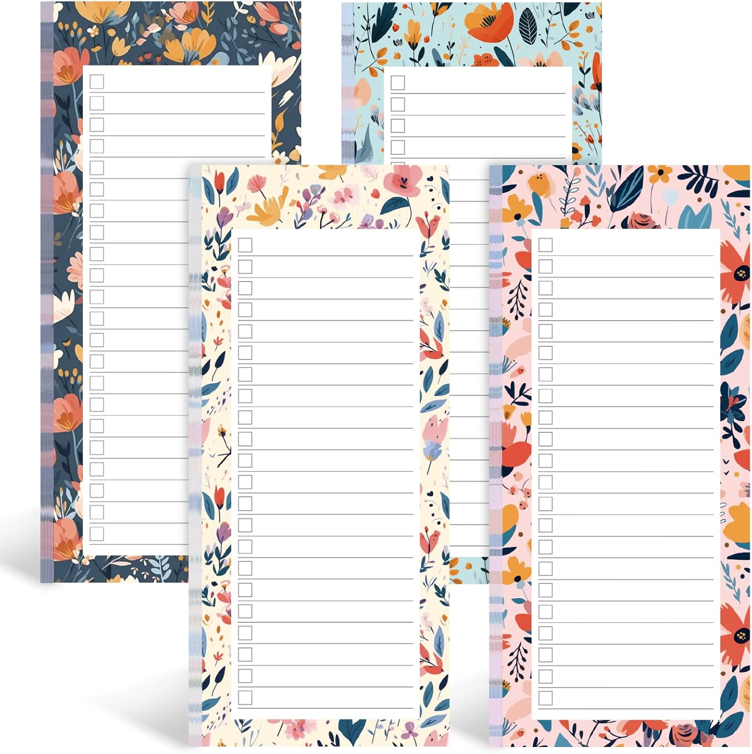 HIBOX 4PCS Notepads for Refrigerator, Notepads for Grocery List Shopping