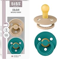 Vista 31 de BIBS - Paquete de 2 chupetes Bibs Colour, calmante, libre de bisfenol A, punta redonda, látex de goma natural