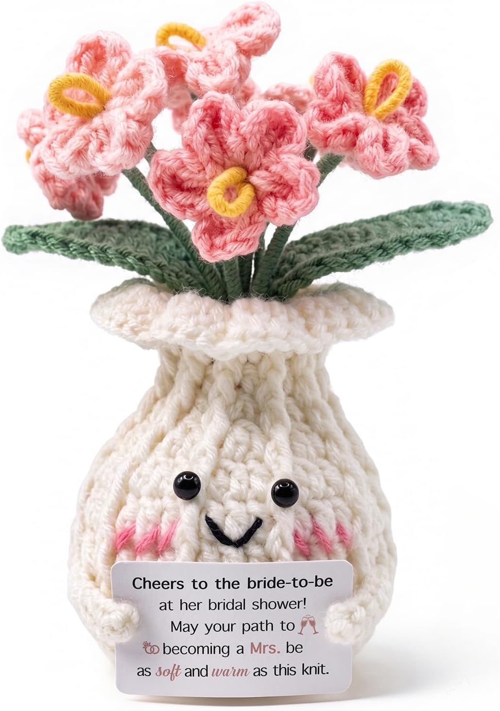 Cute Bridal Shower Gifts for Bride to Be, Crochet Knitted Flowers