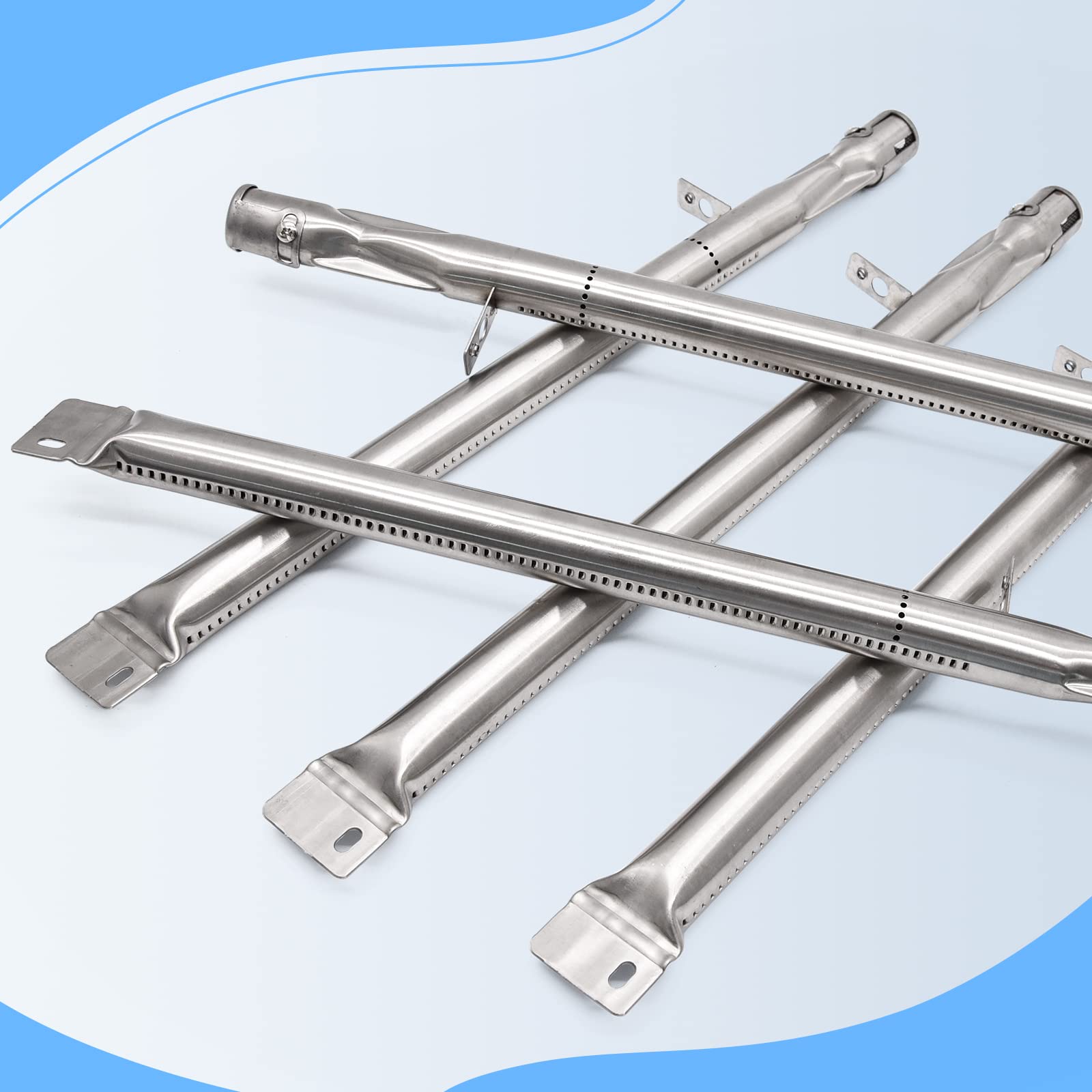 Grill Ersatzteile-Set Für Members Mark GR2210601-MM-00 – 5x Heizplatte & Brenner, Edelstahl