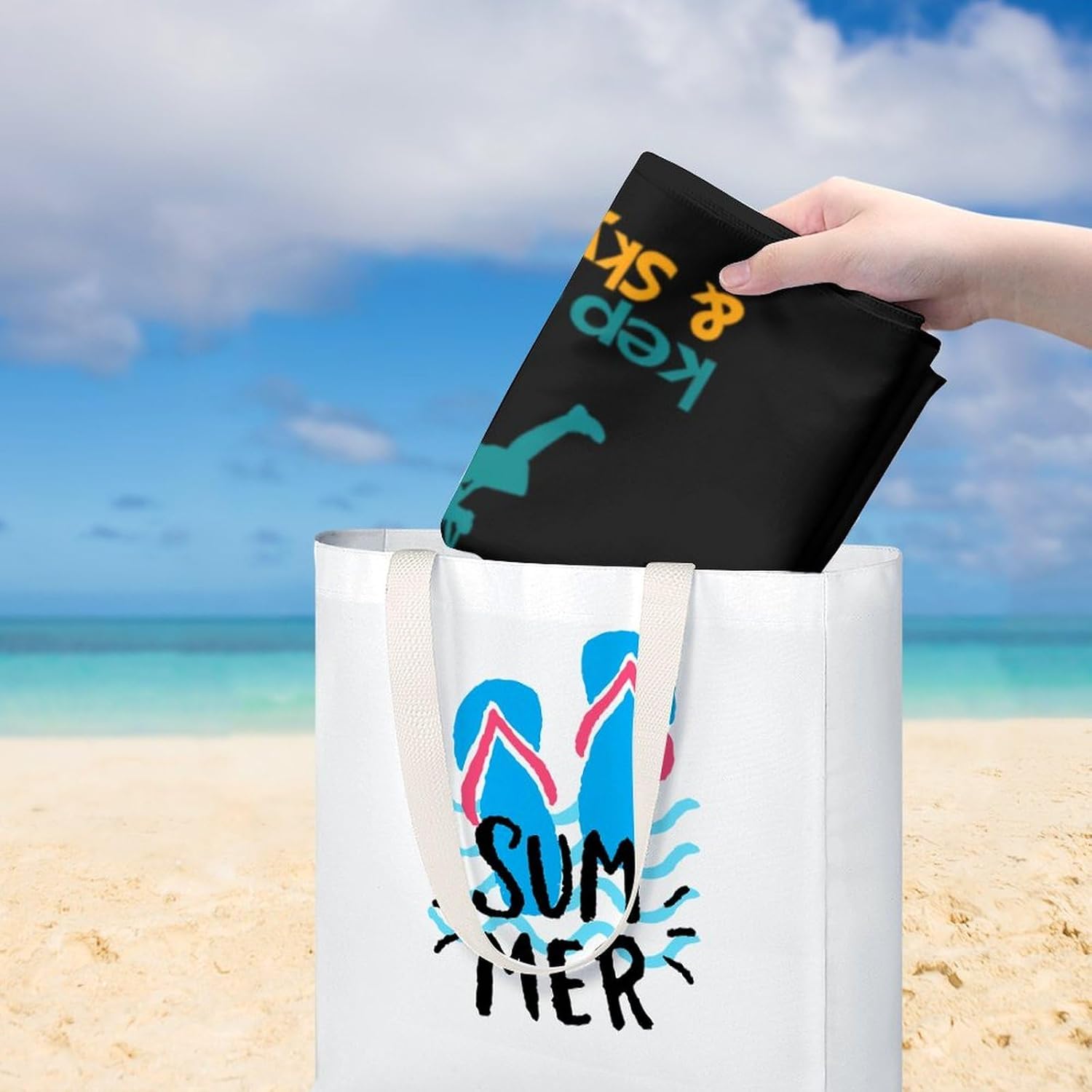 Keep Calm and Skydiving Oversized Beach Towel Soft Absorbent Pool Bath Swim Towels for Adults Travel Vacation Gifts 130x80cm