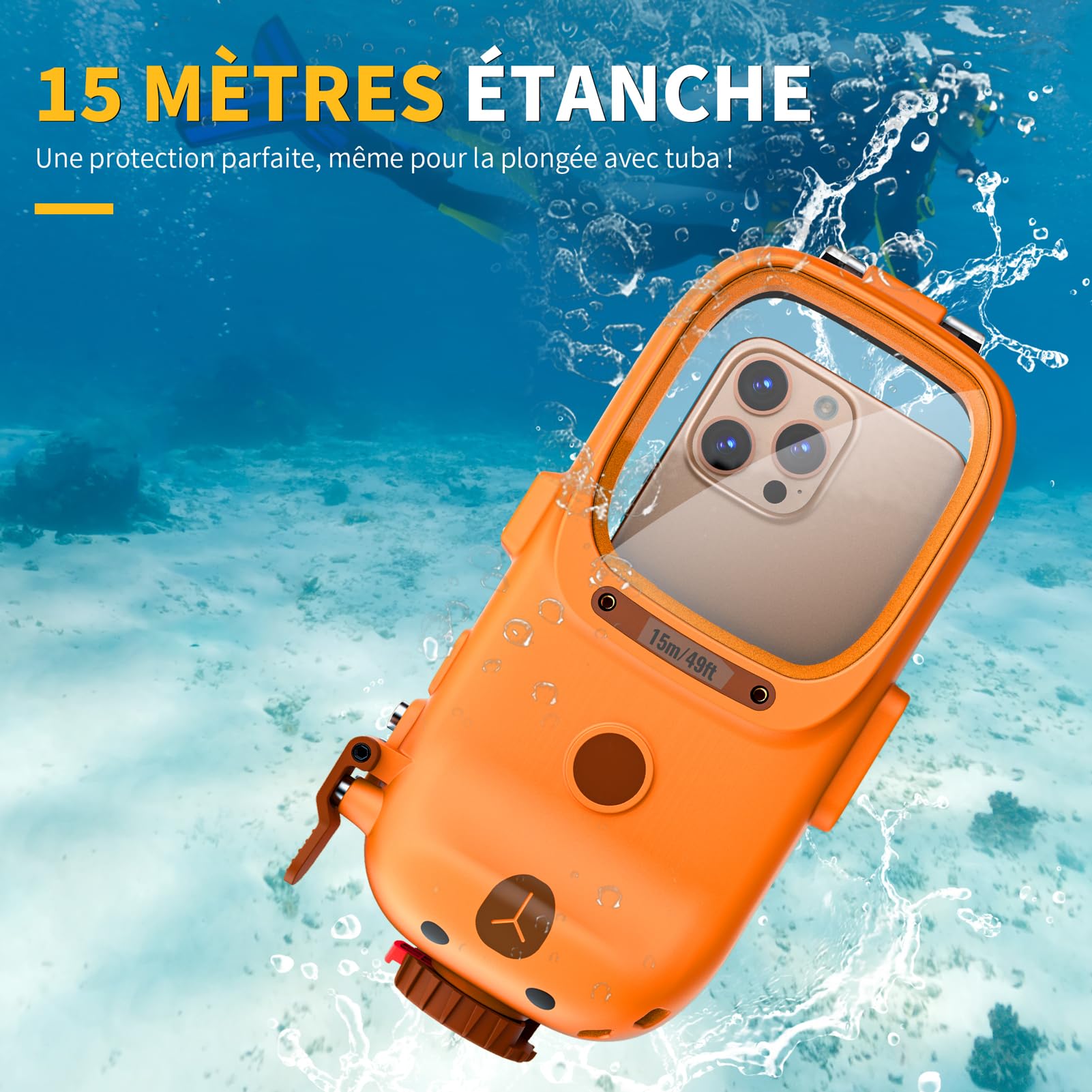 Pochette Étanche Universelle Coque Téléphone Protection Plongée 15M