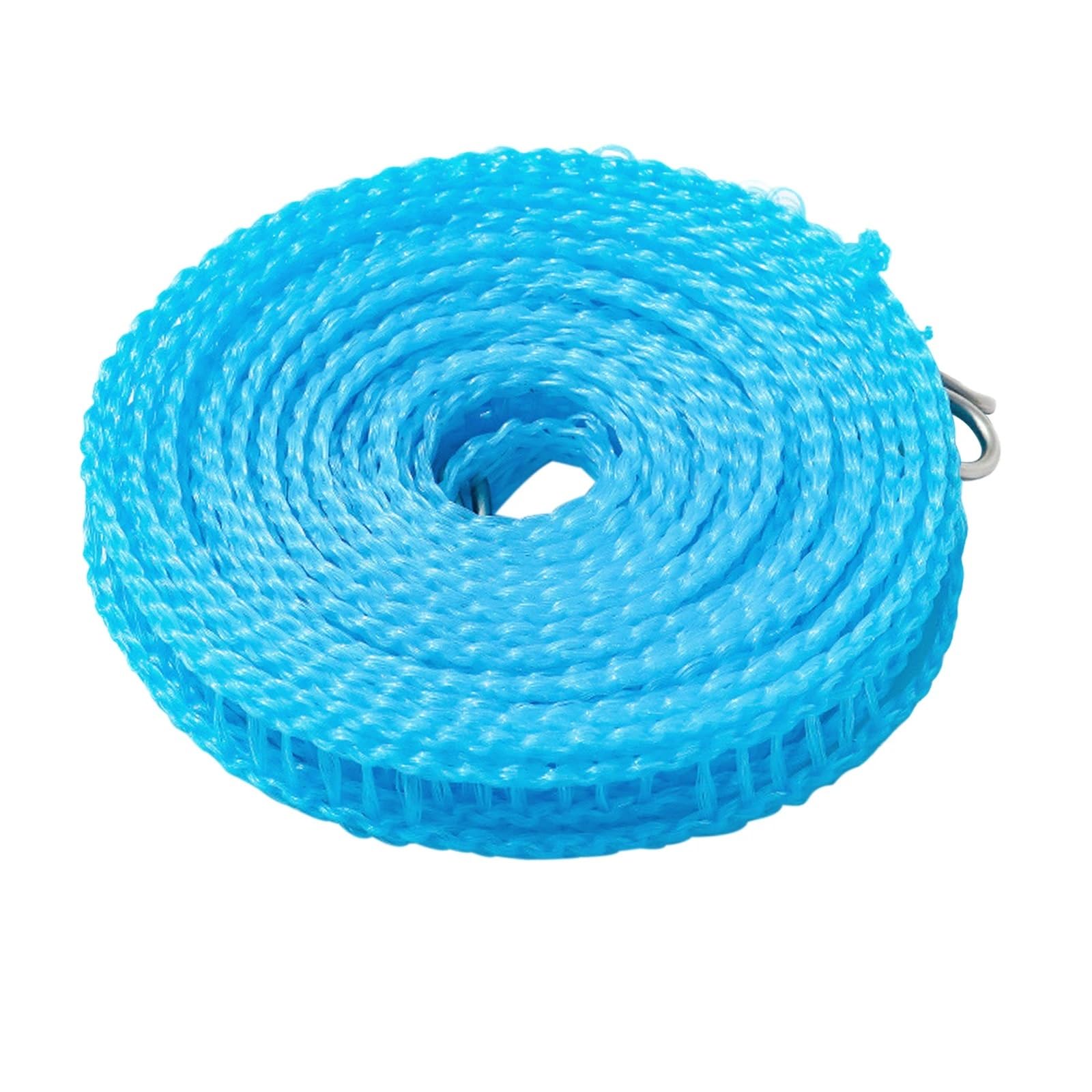 Outdoor Washing Line, Nylon Retractable Clothesline Multicolor 3-10M(Blue,10M)
