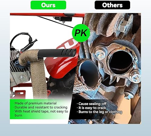 Miniatura 5 de Kit de tubo de escape de cabezal mejorado para Predator 212cc 196cc 6.5HP GX160 GX200 Coleman Mini Bike BT200X CT200U CT200U-EX KT196 Go Kart Baja