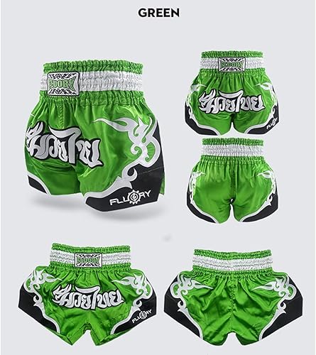 Miniatura 37 de Fluory - Pantalones cortos de lucha para muay thai, shorts de MMA, ropa de entrenamiento para lucha en jaula, grappling, artes marciales, kickboxing