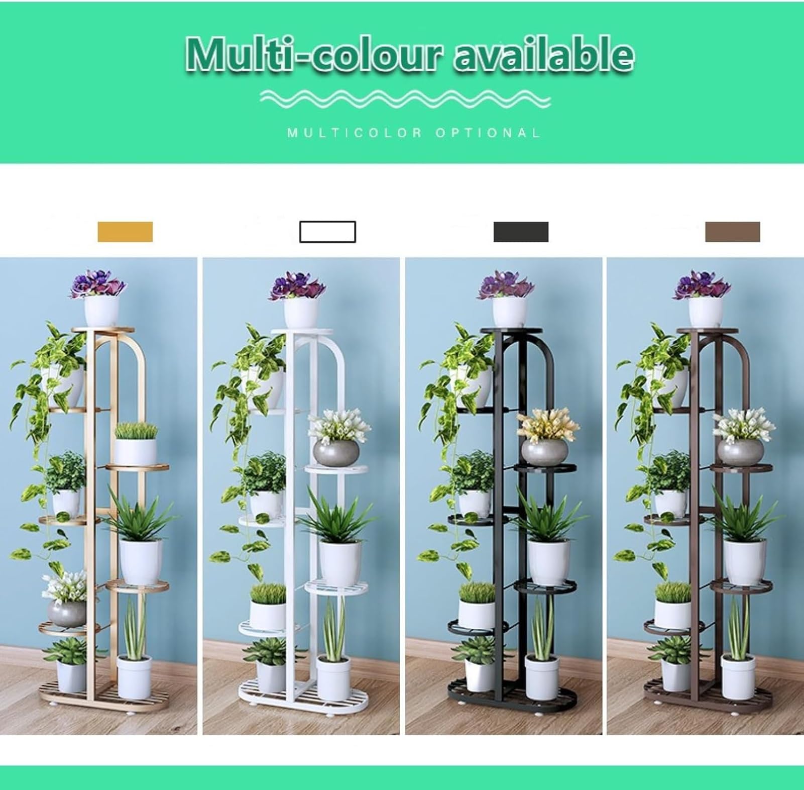Amazon.co.jp: 金属製植物スタンド複数の植木鉢ホルダー棚プランター
