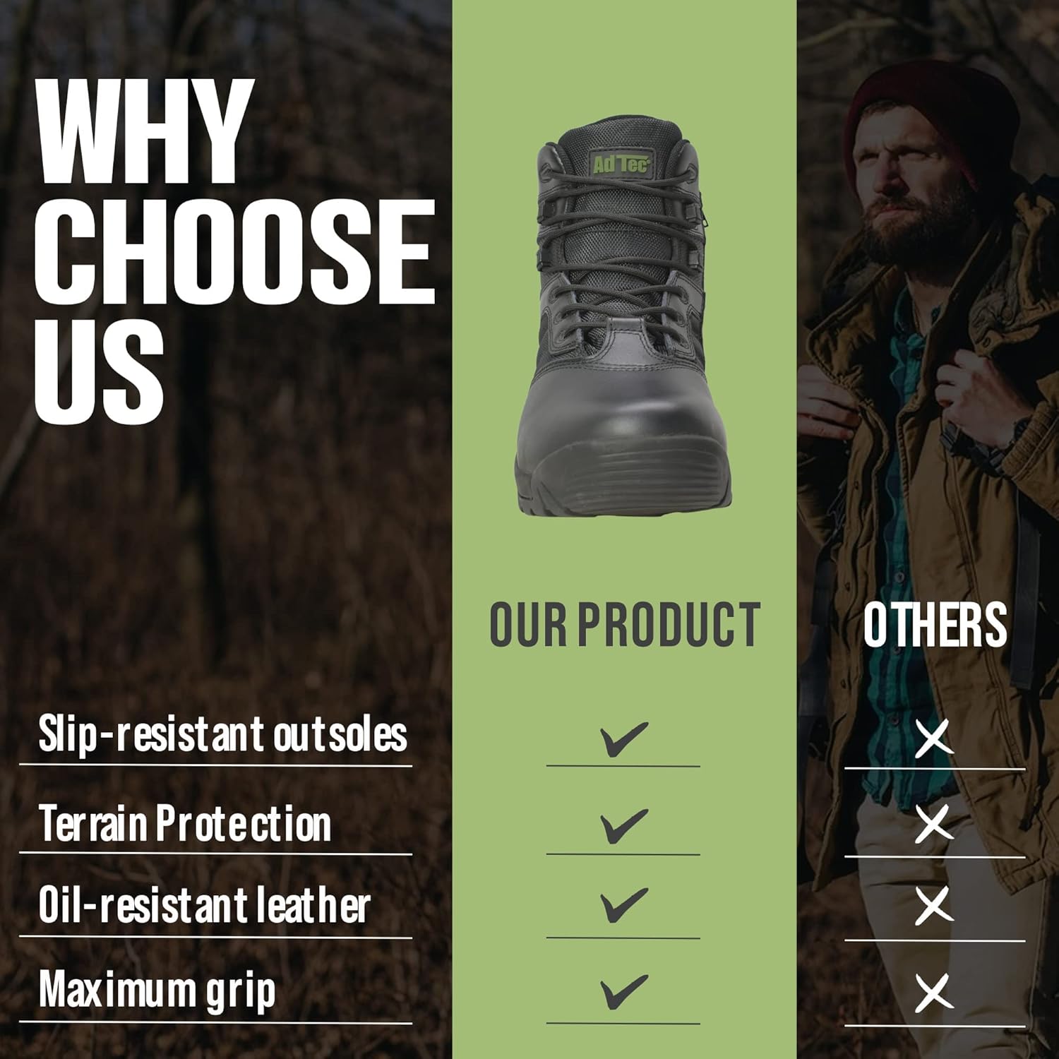 Ad Tec Men's Tactical Boot