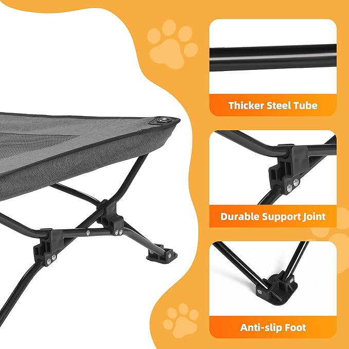 Catre para Perro Elevado Grande con Malla Transpirable y Bolsa de Transporte miniatura 5