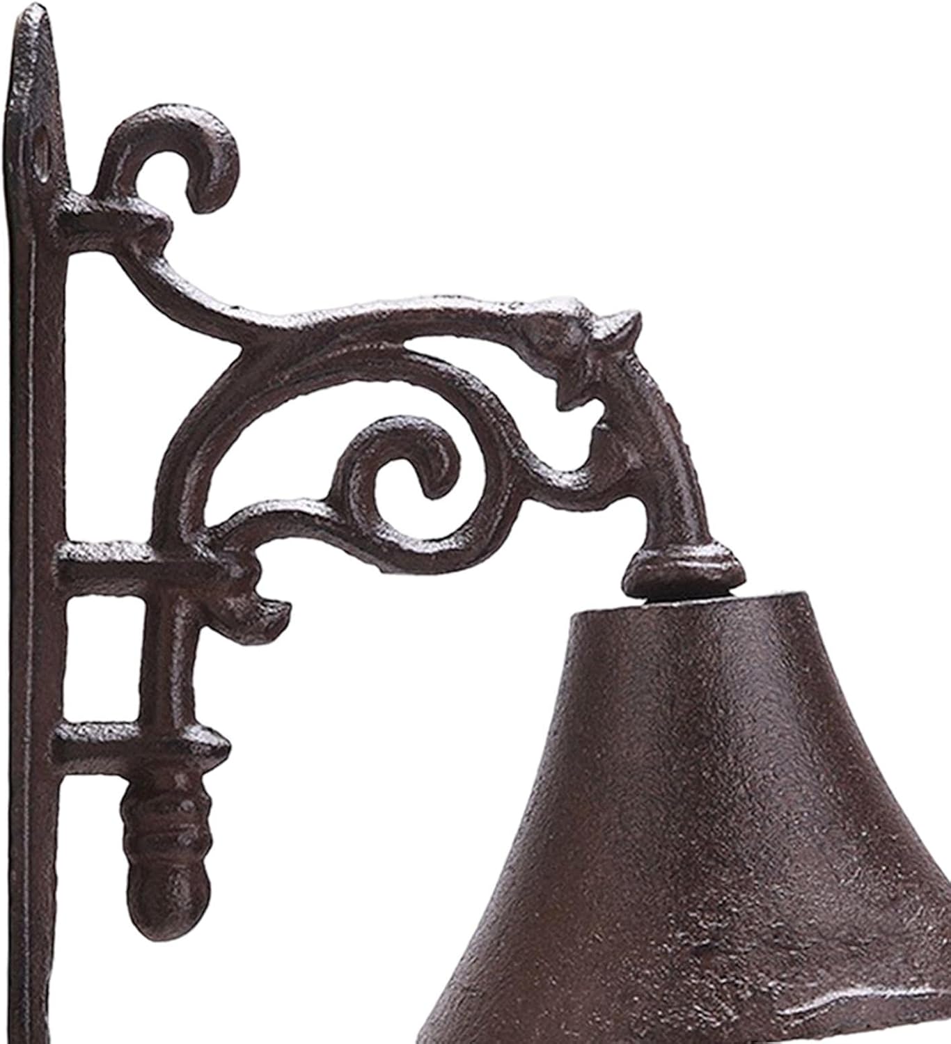 Heavy Duty Cast Iron Wall Bell, Garden Decoration Welcome Sign Chime Accessories Front Doorbell, Outdoor Iron Door Garden Porch, Vine Bell (Vine Bell)