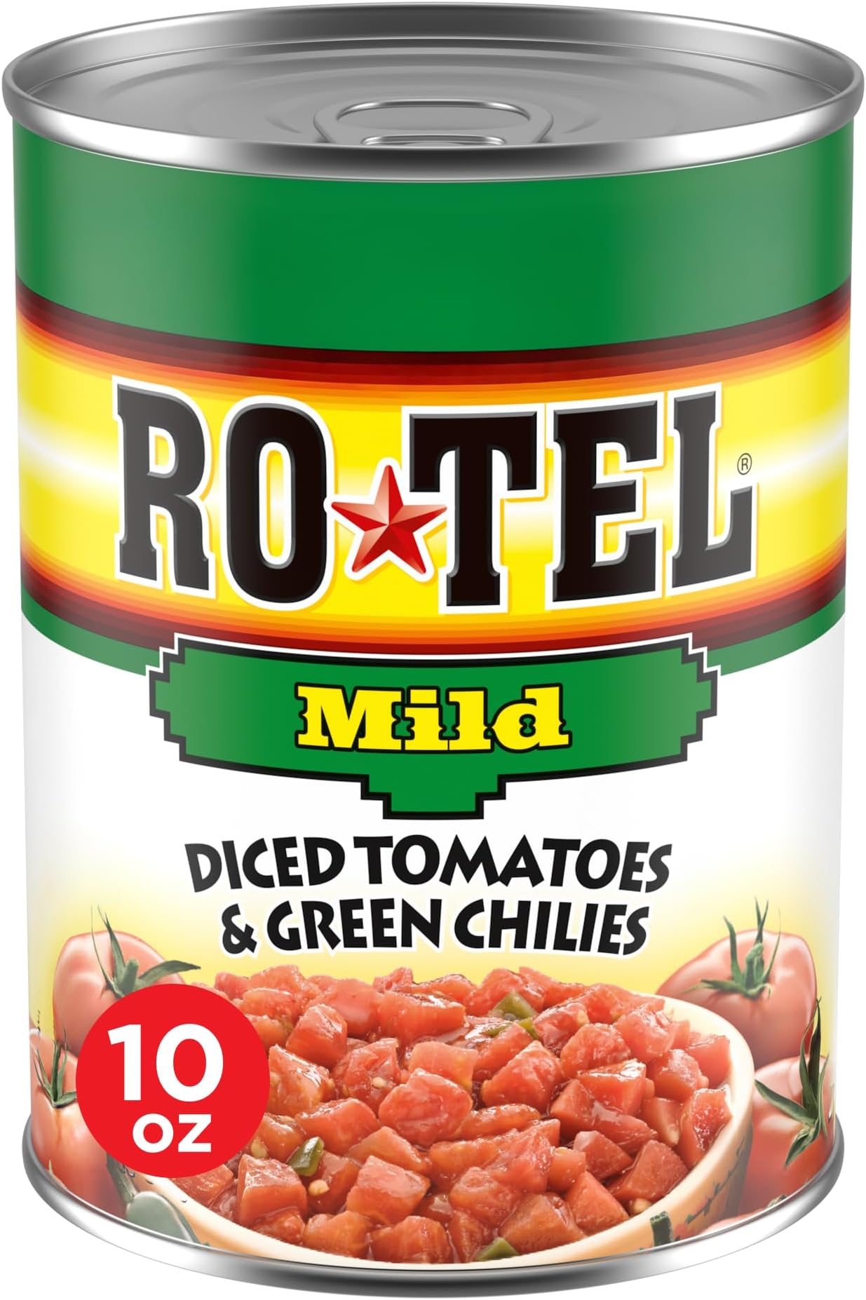 Rotel, Diced Tomatoes with Green Chiles Mild 10 Oz