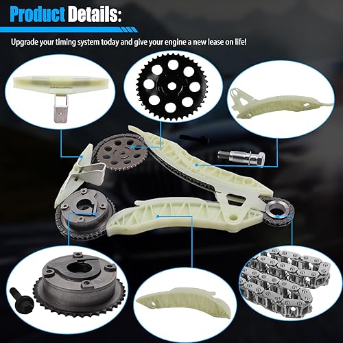 Miniatura 2 de AUCERAMIC Kit de cadena de distribución de motor N14B16 para Mini Cooper S R55 R56 R57 R58 R59 1.6L Turbo Replace# 11317516088, 11317534833,