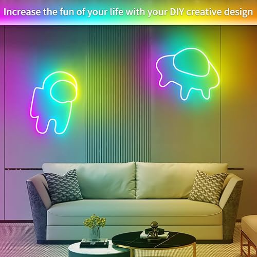 Miniatura 9 de segrass Tira de luces LED RGB de neón de 100 pies con control remotoaplicación, 24 V, IP65, impermeable, flexible, tira de luces LED de neón para