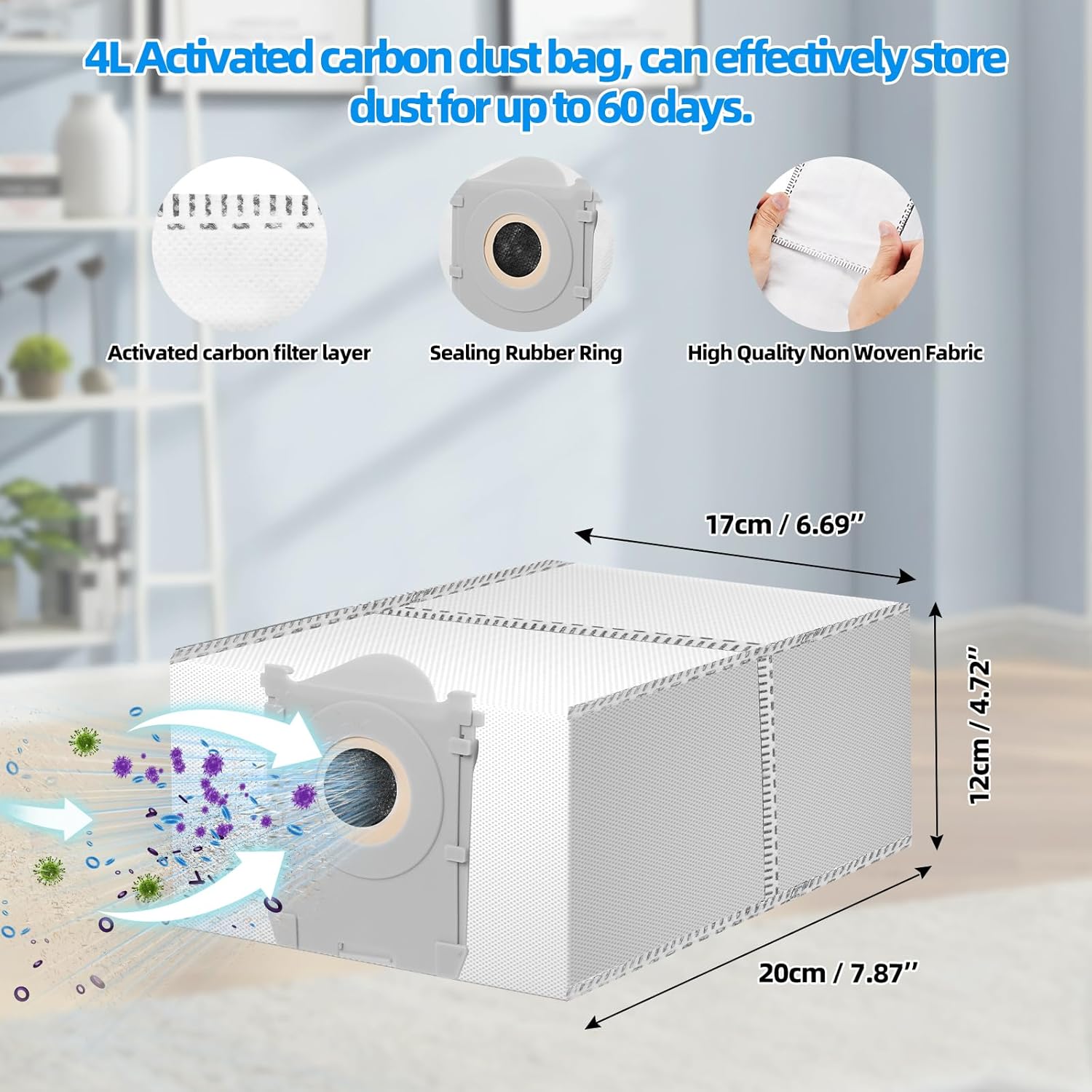 22 Pack Accessories Kit for ECOVACS DEEBOT X9 PRO Omni / X9 PRO Robot Vacuum, Replacement 2 Anti Tangle Main Brush 2 Roller Mop 6 Dust Bags 6 Sidebrush 4 Filter 1 Cleaning Brush 1 Screwdriver