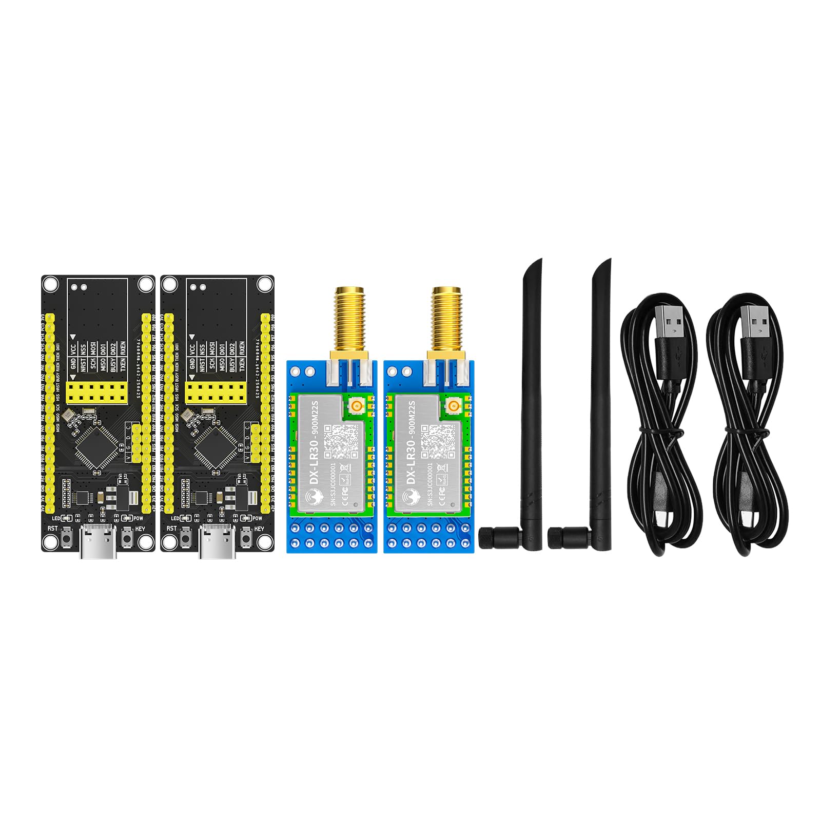 SX1262 LoRa Module Developer Set DX-LR30 850~930MHz 868/915Mhz 22dBm 8km Range 5V UART GPIO ISM Band LoRa RF Module (DX-LR30-900M22S)