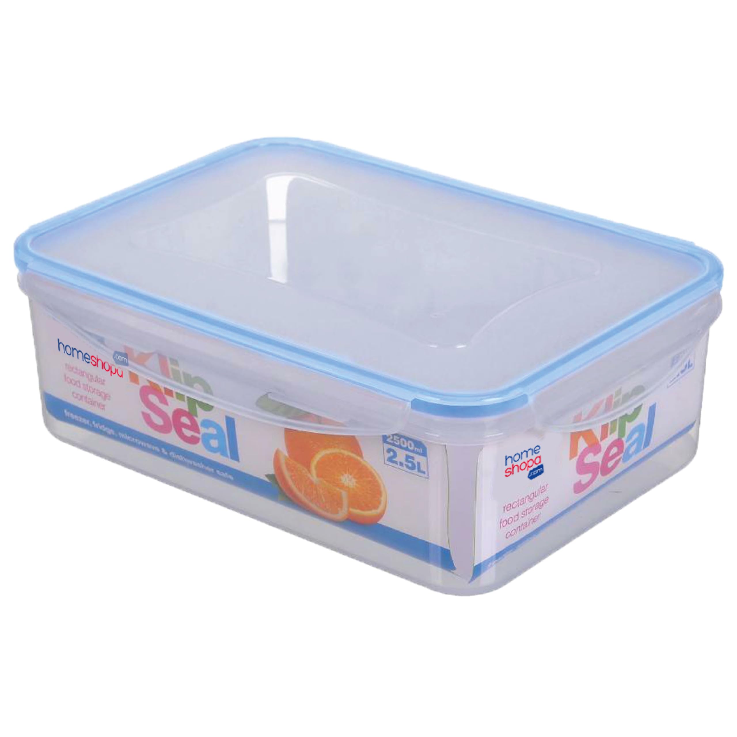 HOMESHOPA Plastic Airtight Food Storage Container, Leakproof Rectangle Container with Clip-Lock Lid, BPA Free Reusable Meal Prep Lunch Box Microwave Freezer & Dishwasher Safe (1 Pack, 2.5 Litre) — image 1