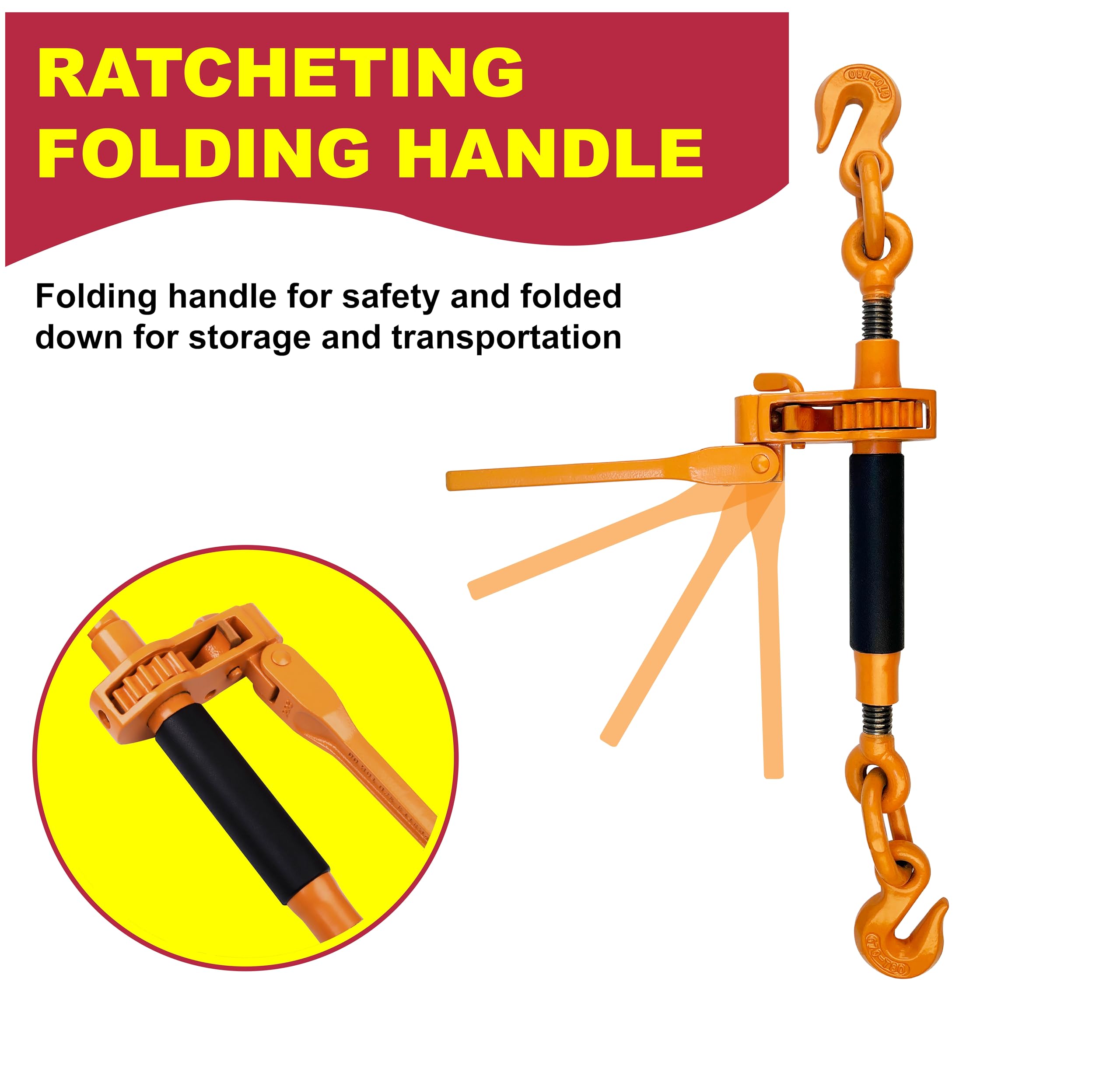 Heavy-Duty Ratchet Binder - 7100 LBS Capacity -5