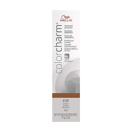 WELLA Color Charm Permanent Gel, Hair Color for Gray Coverage, 6W Praline Beauty