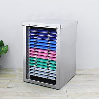 Stainless Steel Medical Records Trolley, 360° Hospital Inspection House Record Trolley with Security Lock and Card Slot Partition, Deliver Information Promptly, for Hospital, Clinic, Salon