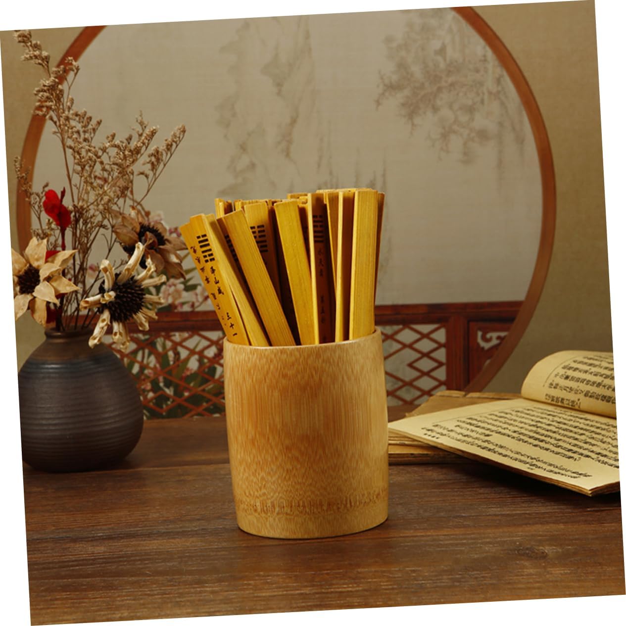 Chinese Divination Game Bamboo Sticks Set Hexagram Sticks Easy to Use Divination Props Traditional Fortune Telling