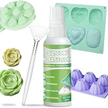 Silicone Molds Release Spray, Molds Release Spray, Quick-Dry Formula for Easy Candle & Epoxy Resin Demolding | Non-Toxic, High Silicone Oil Content | Ideal for Crafters, DIYers & Artists, 120ML
