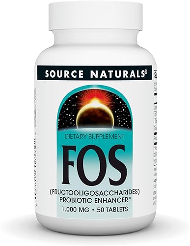 Miniatura 8 de Source Naturals FOS 1000 mg Fructooligosacáridos Potenciador Probiótico - 100 Tabletas