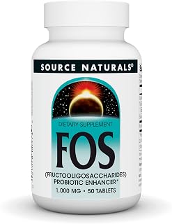 Source Naturals FOS 1000 mg Fructooligosaccharides Probiotic Enhancer - 50 Tablets