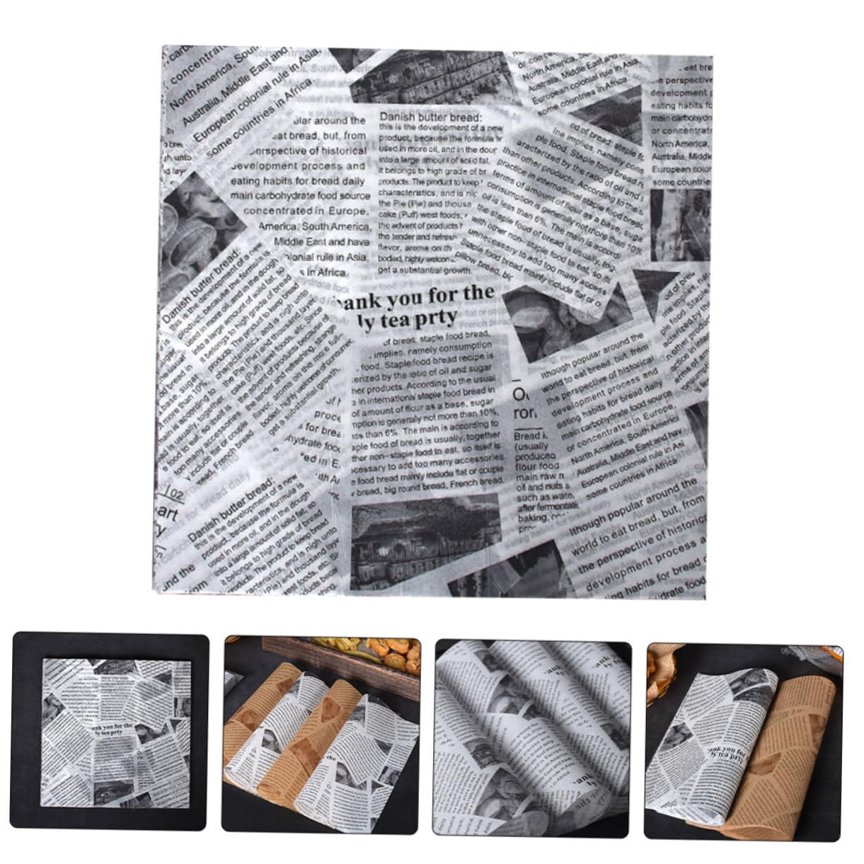 Carta Da Forno Antiaderente Alimentare Per Hamburger e Fritti 25x25 Cm Resistente Al Calore Per Uso Domestico e Bar Set 500 Fogli Monouso