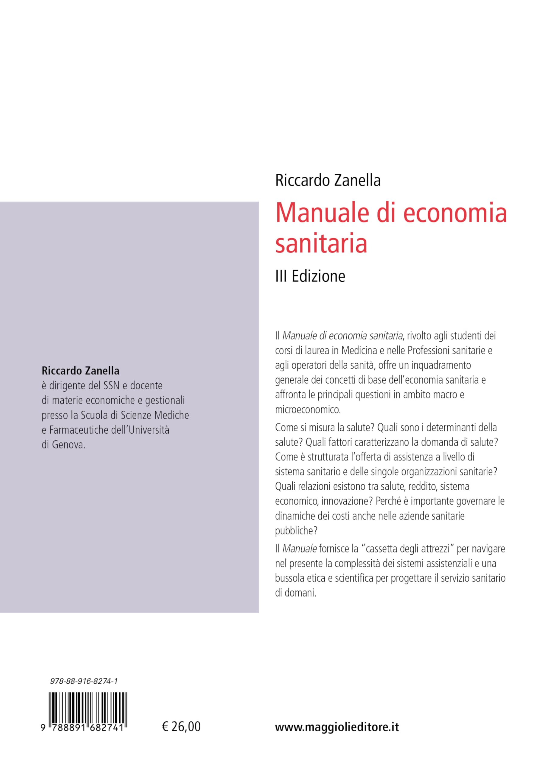 Manuale di economia sanitaria