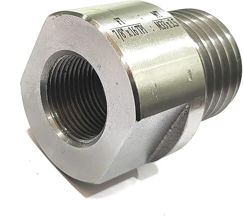 Adaptador de husillo de cabezal de torno para carpintería de calidad (FT 78 "x 16 TPI a MT M33 x 3.5)