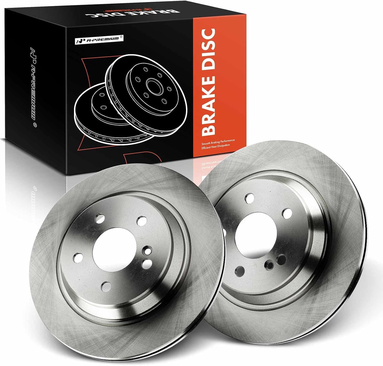 A-Premium 11.80 inch (299.6mm) Rear Vented Disc Brake Rotors Compatible with Select Mercedes-Benz Models - S430 2000-2006, S500 2000-2006, CL500 2000-2002, 2-PC Set
