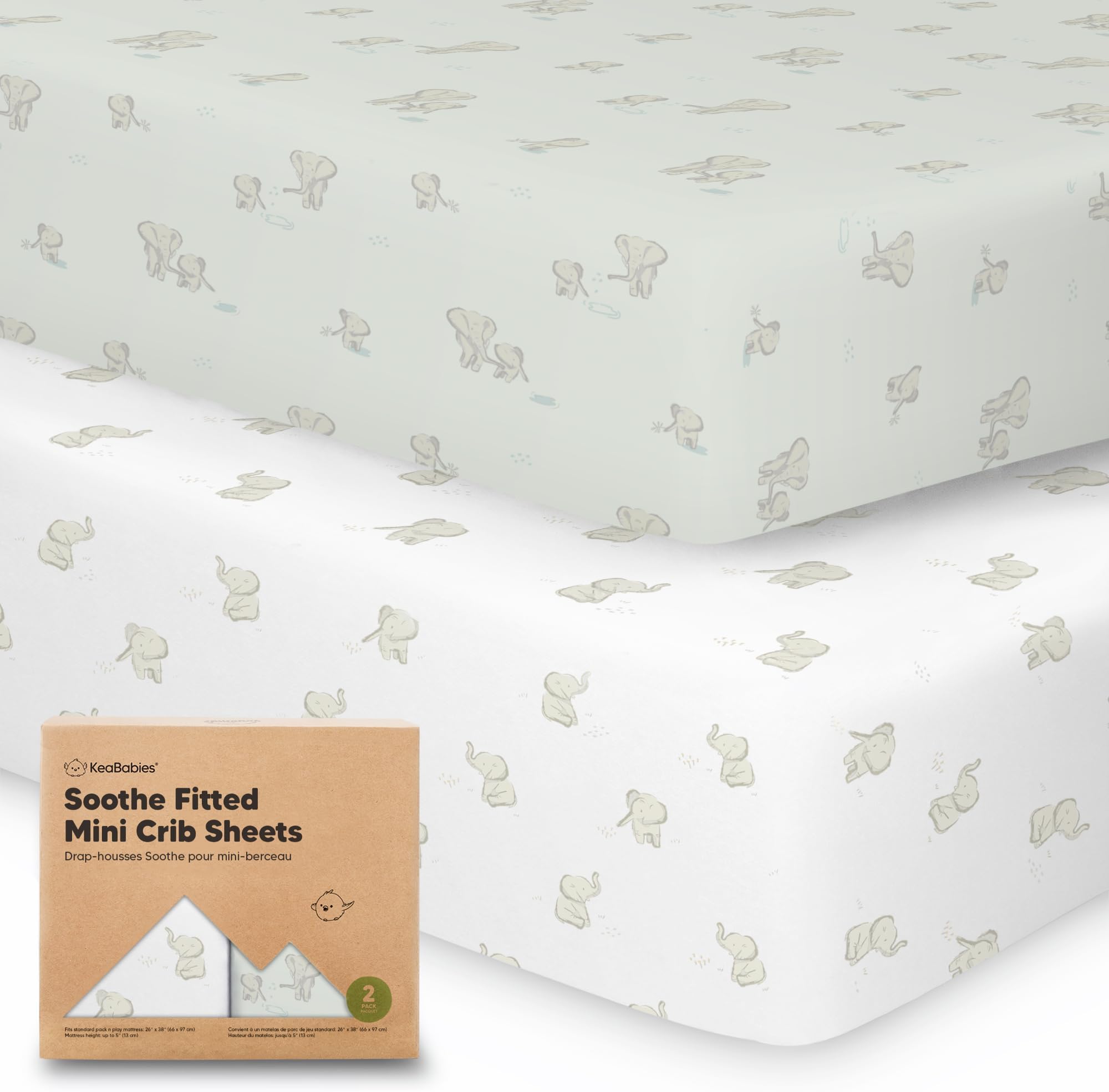 Pack n Play Sheets with Fox Pattern 100 Organic Cotton