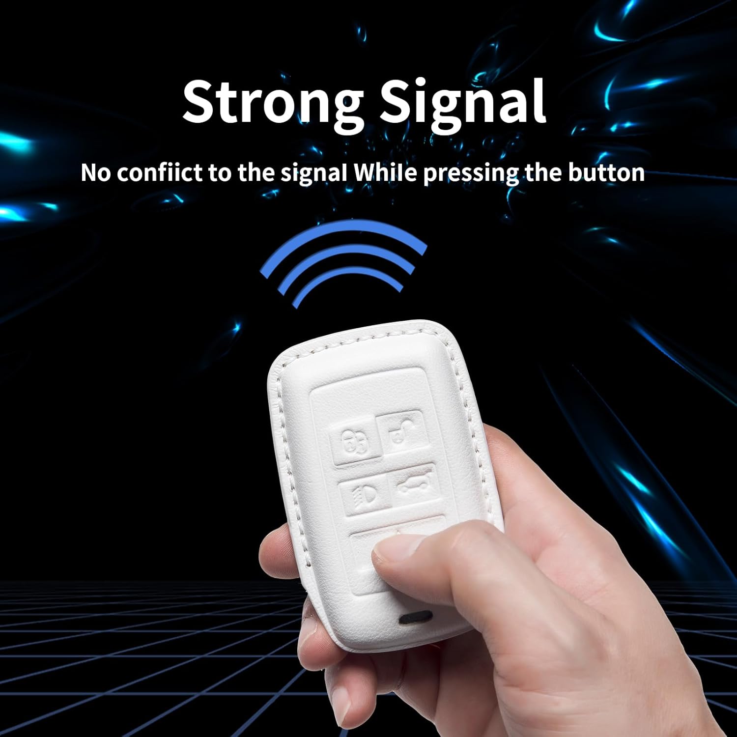 for Porsche Key Fob Cover Genuine Leather with Keychain,Leather Key Case Protector Compatible with Porsche Panamera,911,Cayenne,Macan - Image 3