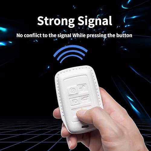 Miniatura 3 de Funda para llavero Porsche de piel auténtica con llavero, compatible con Porsche Panamera, 911, Cayenne, Macan, Modelo-b (Blanco)