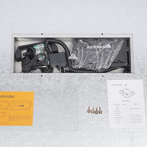 Miniatura 6 de Báscula digital para ganado de 1100 libras con pantalla LCD, báscula de paquete resistente postal, báscula de peso de acero inoxidable, báscula de