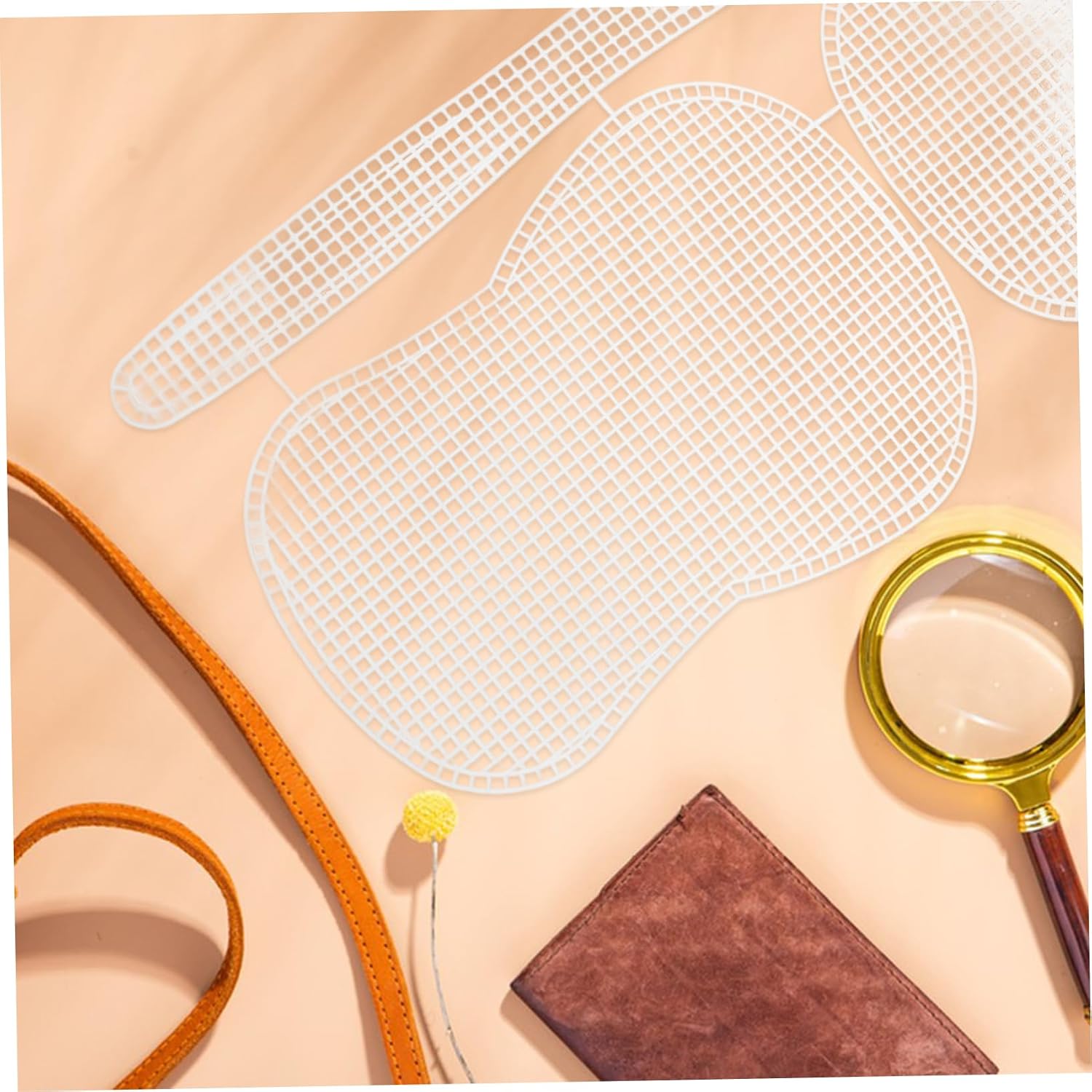 VILLCASE 6sets Crochet Knitting Sheets Mesh Sheets for DIY Sewing Portable Quilting Plastic Mesh Crafting Needle Quilting Pattern