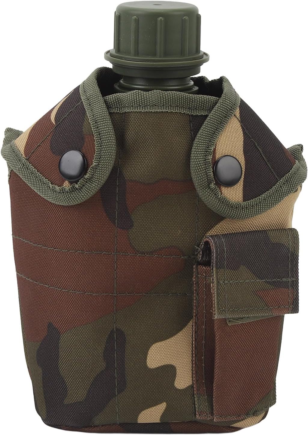 1L Camping Water Bottle, Portable Water Canteen Leakproof Wide Mouth Drinking Bottle Container for Outdoor Gym Hiking Travel (Camouflage)