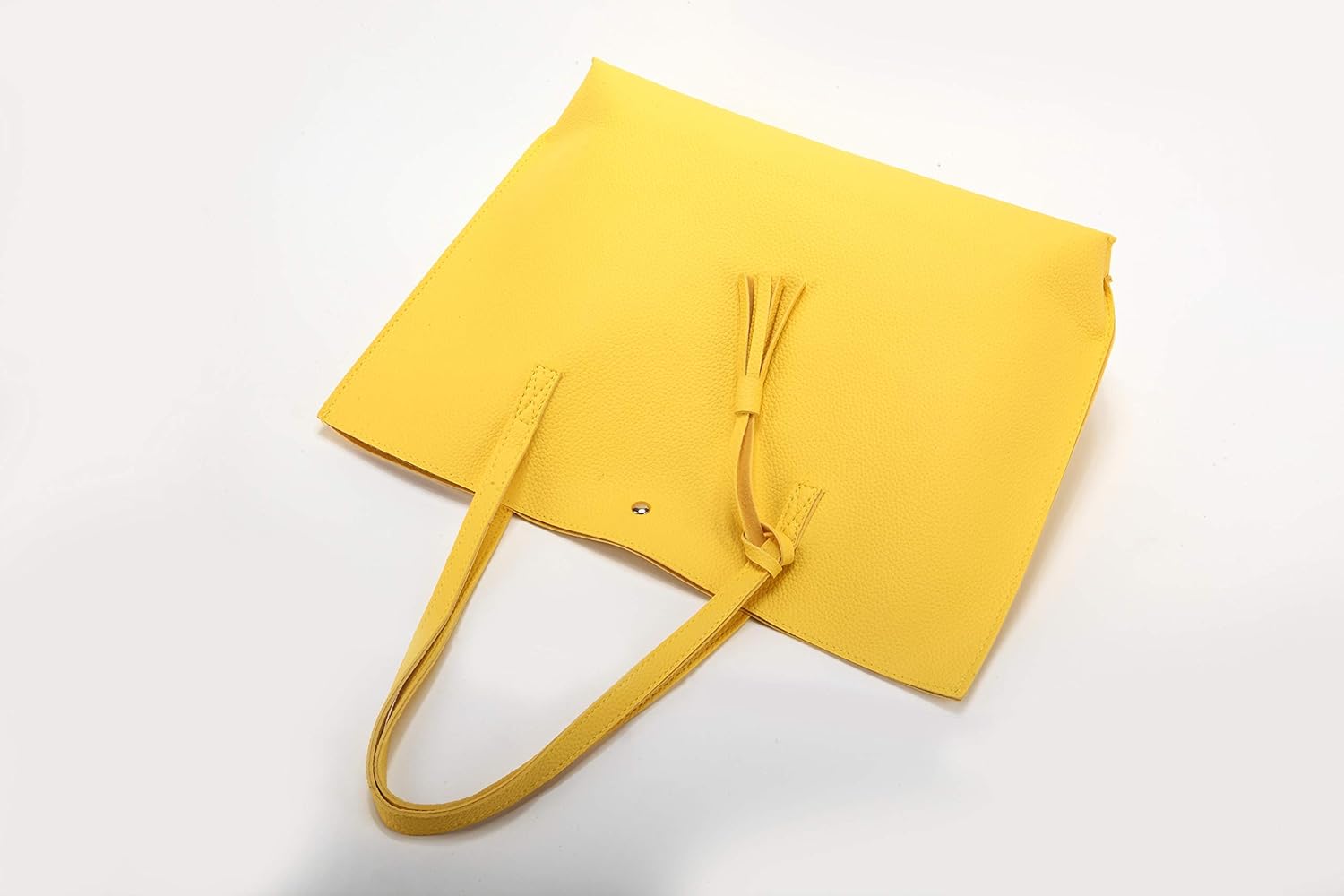 Women Tote Bags Top Handle Satchel Handbags PU Faux Leather Tote Bag with Tassel Shoulder Purse - Image 4