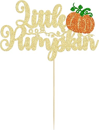 Miniatura 3 de 1 decoración de pastel de calabaza naranja con purpurina para niños, decoración de pastel de baby shower, temática de otoño, baby shower, niños y