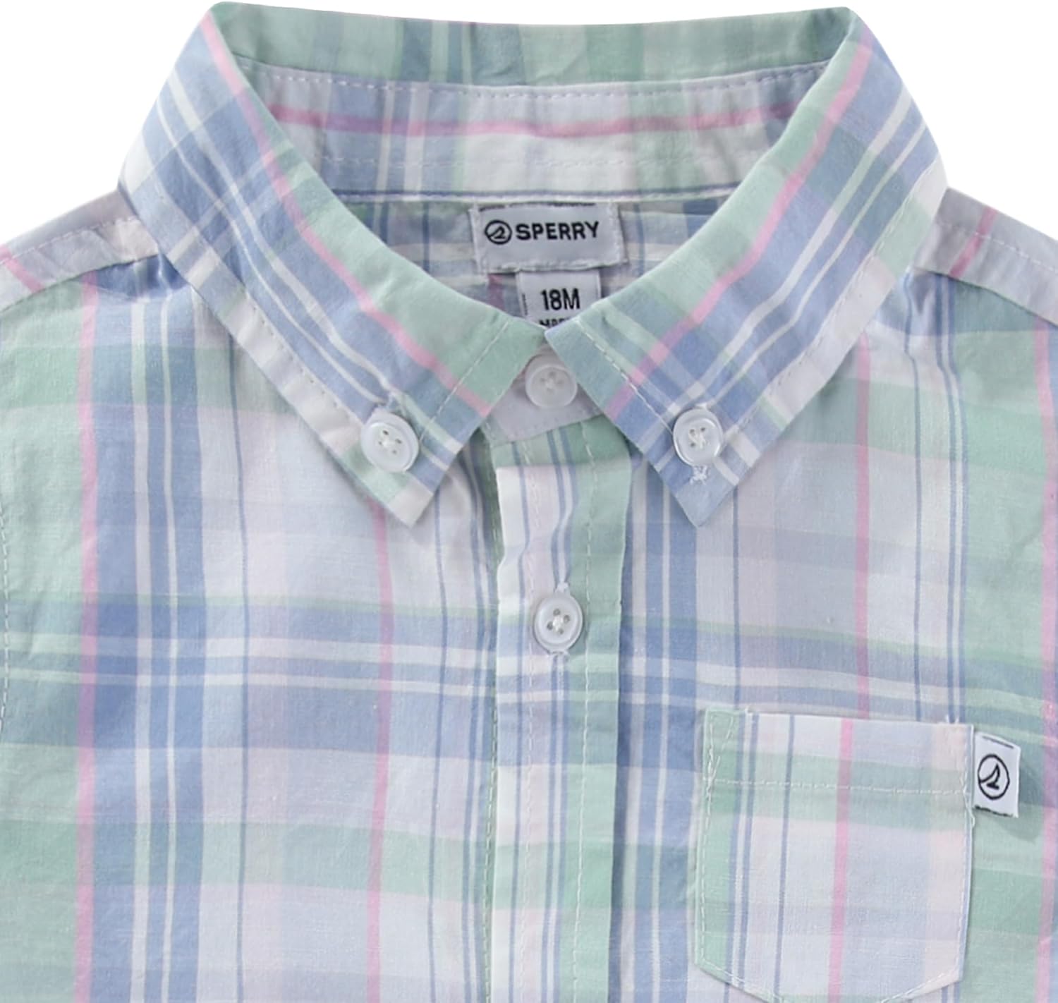 Sperry Baby Boys Woven Button Down Shirt and Short Set for Newborn and Infants