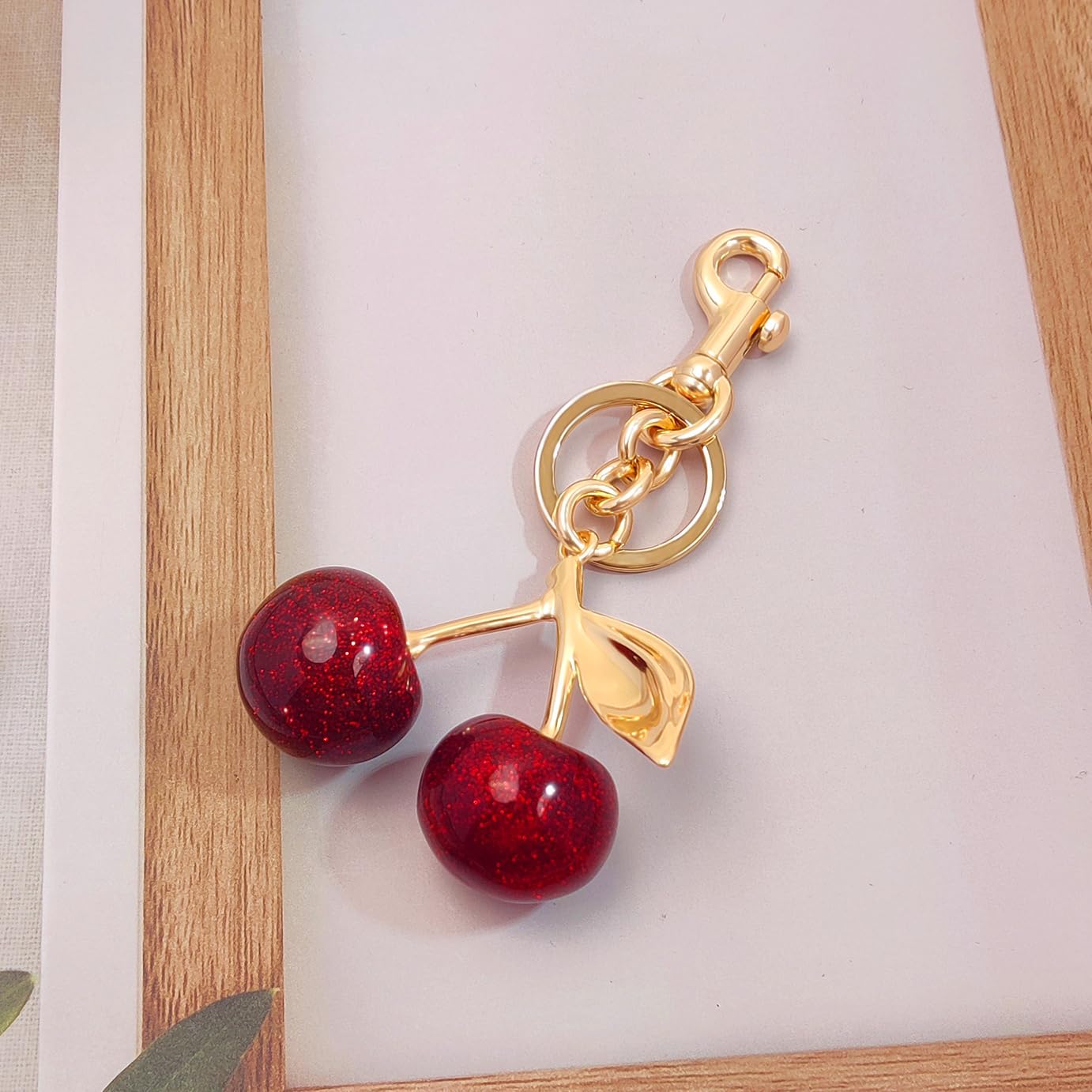 3PCS Vintage Pearl Bag Extender Chain Purse Strap Extenders Sweet Cherry Bag Charm Keychain Purse Handbags - Image 2