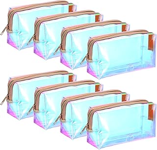 8 bolsas de maquillaje holográficas iridiscen...
