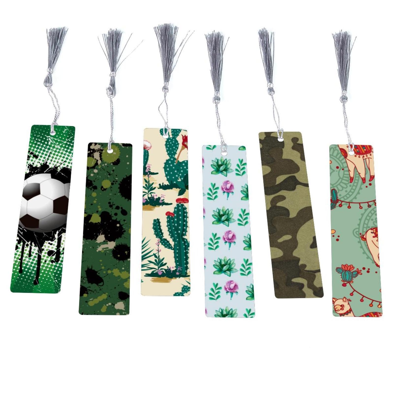 Marque-pages lot de 6 vert noir gris et graffiti style moderne - 8